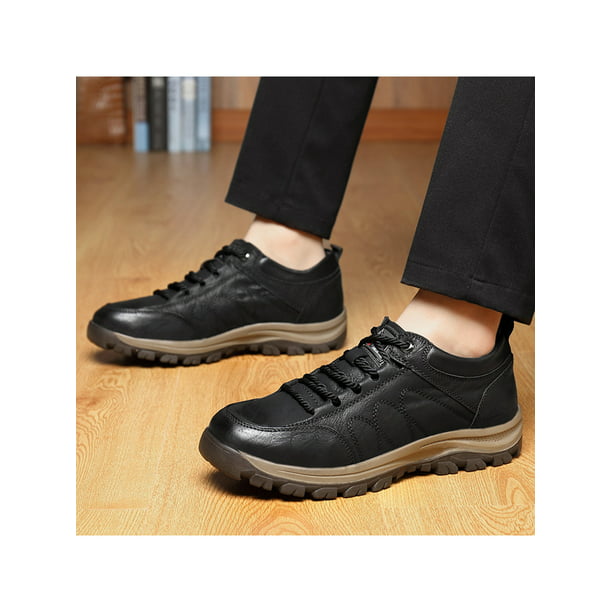 Comfortable and Wearable Soles Convenient Lightweight and Simple Comfortable Mens Oxford Shoes Mens Formal Shoes with Style PU Leather Round Head Shoes 
